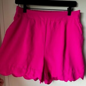 JODIFL Pink Scalloped Shorts